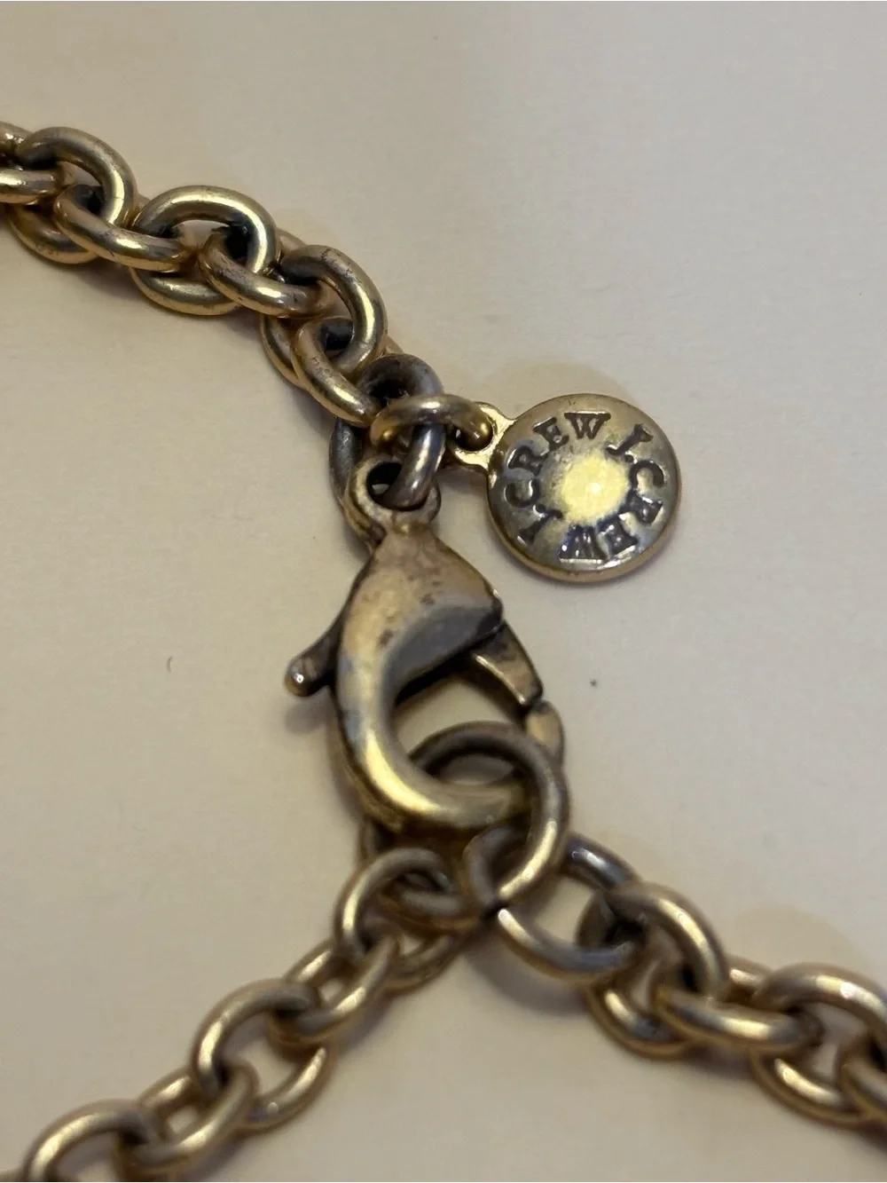J.Crew Gold-Tone Pale Yellow Necklace 18”+3”